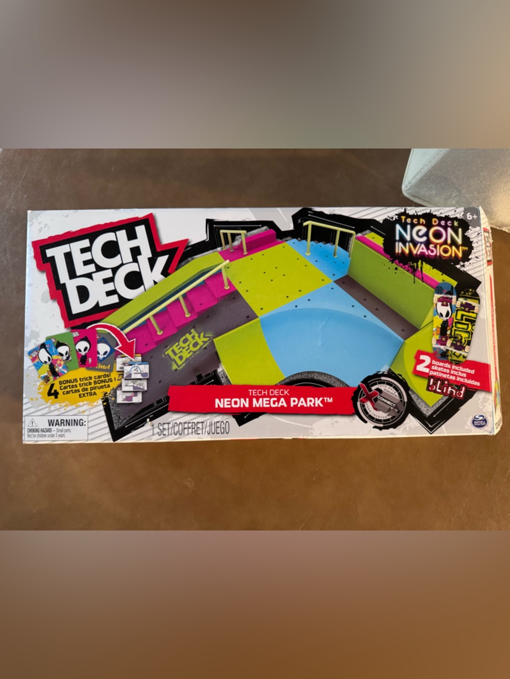 Tech Deck Neon Mega Park Skate Playset - Blue, Green, Pink